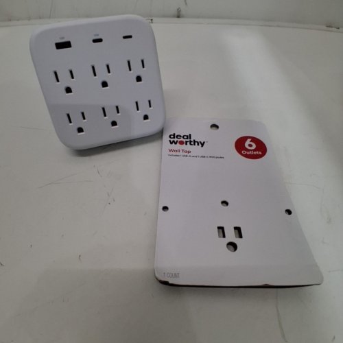 DEALWORTHY 6-OUTLET SURGE PROTECTOR WALL TAP - WHITE image 4