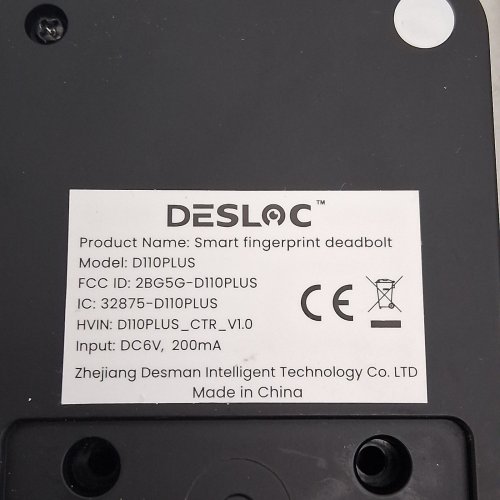 DESLOC SMART LOCK D110 PLUS WI-FI FINGERPRINT SMART FRONT DOOR DEADBOLT LOCK WITH TOUCHSCREEN KEYPAD, WATERPROOF, APP REMOTE CONTROL, AUTO LOCK & KEYLESS ENTRY - SILVER (MODEL: D110PLUS) image 5