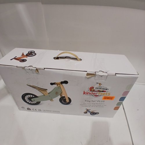 KINDERFEETS BAMBOO TINY TOT PLUS TODDLER TRICYCLE / BALANCE BIKE - NATURAL (MODEL: 03600) image 5