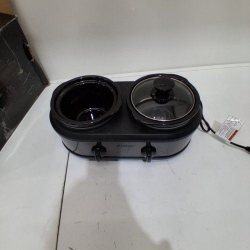 KOOC DUAL SLOW COOKER - 2 X 1.25 QT - BLACK (MODEL: CY-SCR2125) image 4