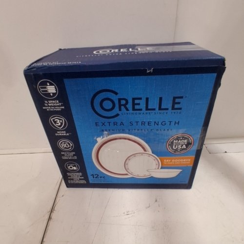12PC CORELLE EXTRA STRENGTH DINNERWARE SET - 10.25" / 6.75" / 18 OZ - SADIE image 6