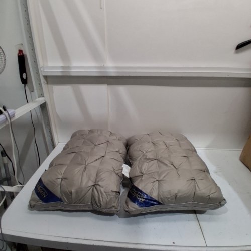 2PK DURAYLOLY MICROFIBER BED PILLOWS - STANDARD - GREY image 2