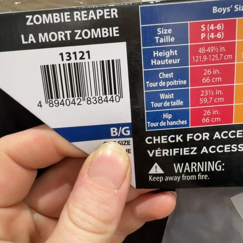 BOYS PARTYHOLIC ZOMBIE REAPER COSTUME - OSFM - BLACK image 3