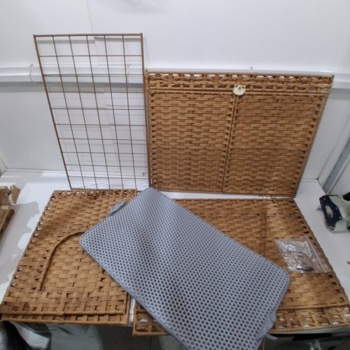 FEANDREA RATTAN HIDDEN CAT LITTER BOX ENCLOSURE - 27.5" X 22" - TAN image 2