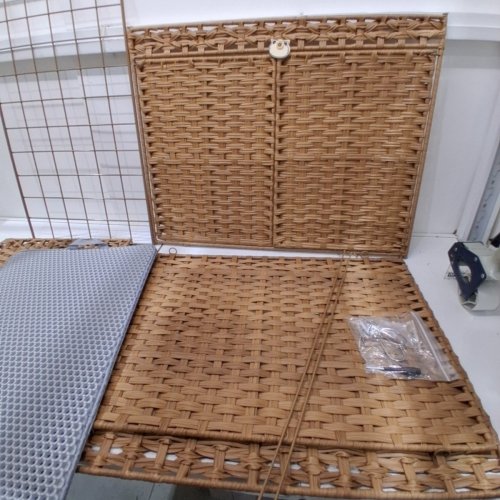 FEANDREA RATTAN HIDDEN CAT LITTER BOX ENCLOSURE - 27.5" X 22" - TAN image 3