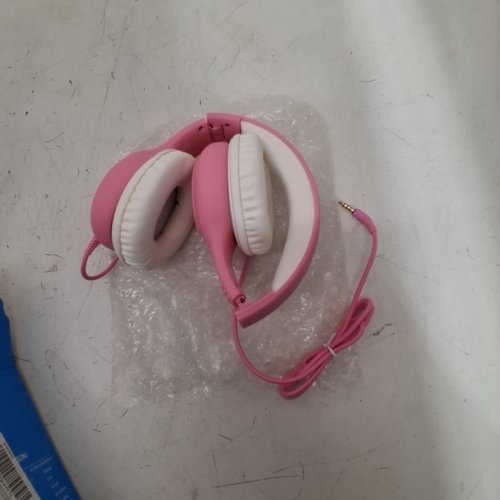 KIDS MPOW CH6S WIRED OVER-EAR HEADPHONES WITH 85DB/94DB VOLUME LIMITER AND IN-LINE MIC - PINK / WHITE (MODEL: BH297B) image 3