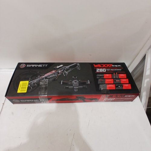 BARNETT WILDCAT CRX LIGHTWEIGHT TATICAL RECURVE CROSSBOW WITH RED/GREEN 3 DOT SCOPE, QUICK DETACH QUIVER & 2 HEADHUNTER BOLTS - 280 FPS - 66LBS - BLACK/RED (MODEL: BAR78232) image 5