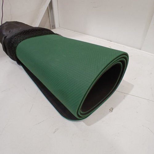 YOTTOY PROFESSIONAL TPE EXERCISE & YOGA MAT, NON SLIP WORKOUT MAT - 32" X 72" X 0.5" - GREEN image 2