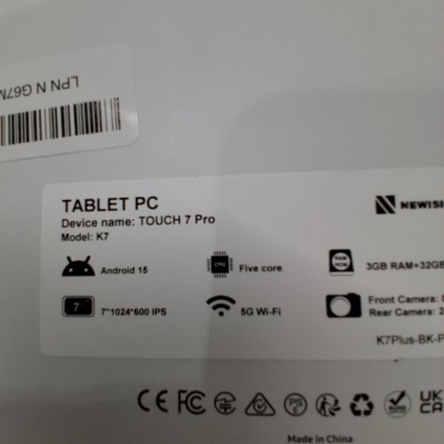 PRITOM K7PRO ANDROID TABLET, 1024 X 800 IPS, 32GB STORAGE -7" SCREEN - BLACK (MODEL: K7) image 3