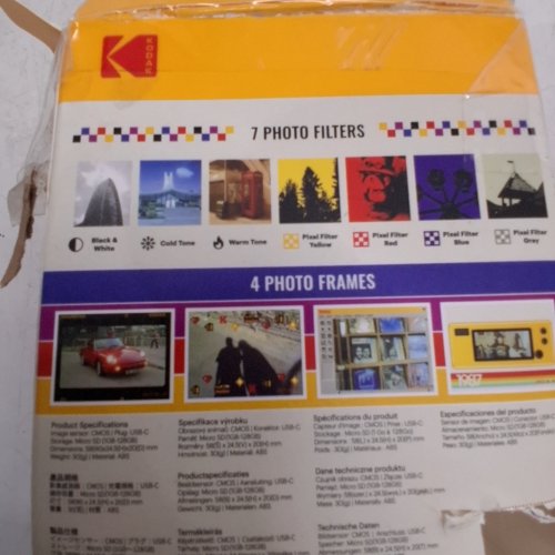 KODAK 1987 CHARMERA KEYCHAIN DIGITAL CAMERA - 1440 X 1080 IMAGE OUTPUT - 1.6MP - YELLOW image 6