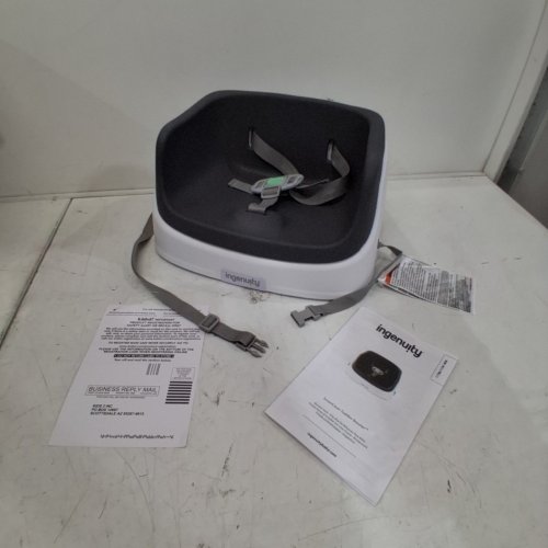 INGENUITY SMARTCLEAN TODDLER BOOSTER SEAT - 33LBS CAPACITY - WHITE/SLATE GREY (MODEL: 11786/11787)) image 2