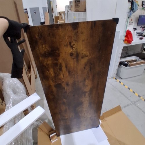 SOGESFURNITURE NO ASSEMBLY FOLDABLE COMPUTER DESK - 54" - RUSTIC BROWN (MODEL: 10HBNDAC5-138FB) image 5