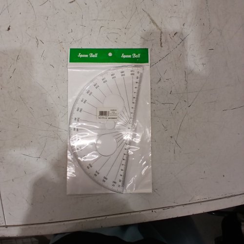 PLASTIC PROTRACTOR 180 DEGREES MATH HALF CIRCLE image 2