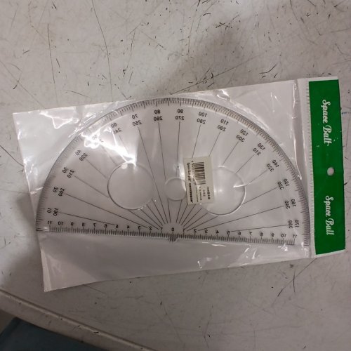PLASTIC PROTRACTOR 180 DEGREES MATH HALF CIRCLE image 3