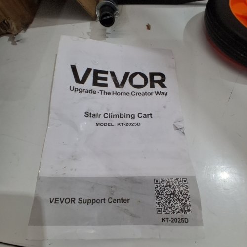 VEVOR STAIR CLIMBING CART - 460LBS - BLACK/ORANGE (MODEL: KT-2025D) image 2