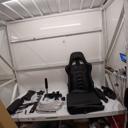 YAHEETECH GAMING CHAIR WITH WITH MASSAGE LUMBAR SUPPORT - BLACK (MODEL: 616328) image 3