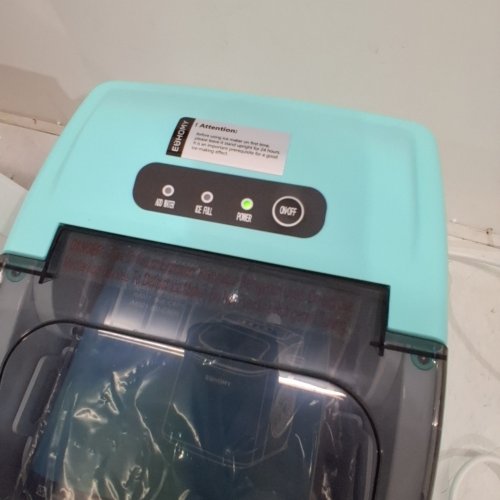 EUHOMY COUNTERTOP ICE MAKER MACHINE WITH HANDLE, BASKET AND SCOOP - MAKES 26LBS PER DAY - BLACK (MODEL: IM-06H/IM001-BGE-CAEH) image 2