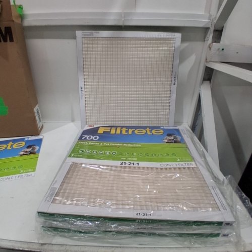 4PK 3M FILTRETE MERV 8 MPR 700 DUST, POLLEN & PET DANDER REDUCTION AIR FILTERS - 21" X 21" X 1" - WHITE image 2