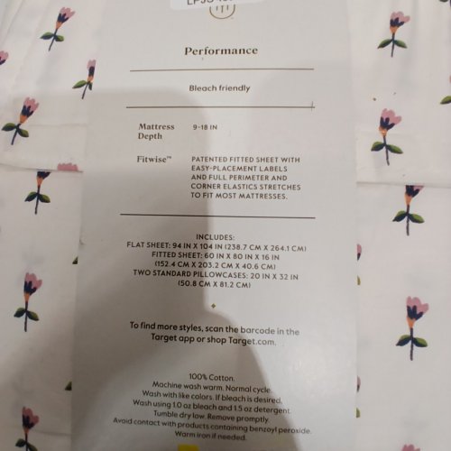 4PC THRESHOLD SOLID PERFORMANCE 400-THREAD COUNT SHEET SET - QUEEN - TULIP TOSS image 4