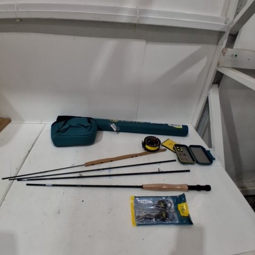 SF FLY FISHING ROD COMBO STARTER KIT 4 PIECE ROD, REEL AND ACCESSORIES - 9FT - 5WT - EMERALD GREEN/MULTICOLOUR (MODEL: EZ-905-4) image 2