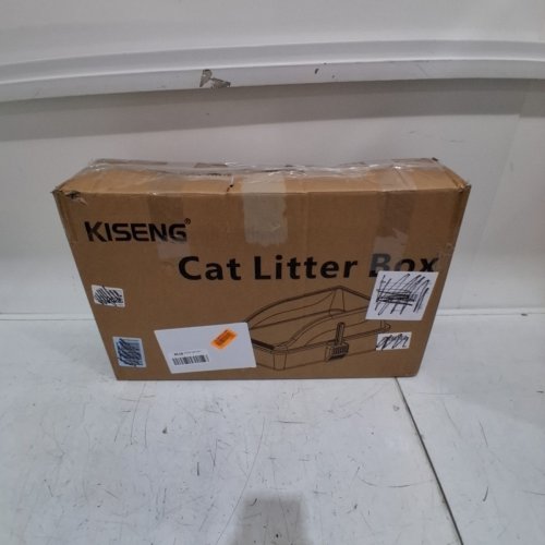 KISENG STAINLESS STEEL CAT LITTER BOX - 23" X 14" - DARK GREY image 7