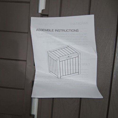 RESIN OUTDOOR DECK STORAGE BOX - GREY image 3