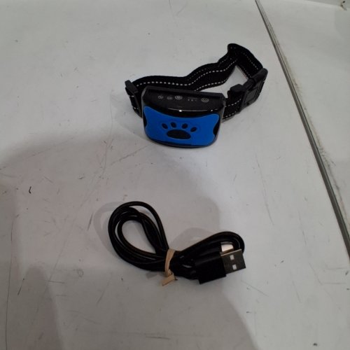 ANTI-BARK SOUND AND SHOCK DOG TRAINING COLLAR - 15"-22.5" - BLACK AND BLUE image 3