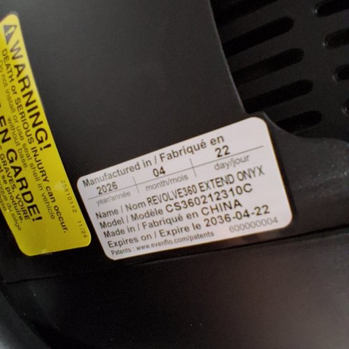 EVENFLO REVOLVE 360 EXTEND ALL-IN-ONE ROTATING CAR SEAT - 4 TO 120LBS MAX - BLACK (MODEL: CS360212310C) image 2