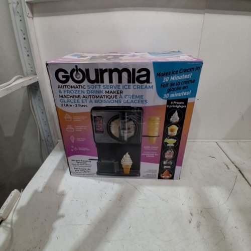GOURMIA 6-IN-1 AUTOMATIC SOFT SERVE ICE CREAM AND FROZEN DRINK MAKER - 2 L/2.11 QT - BLACK (MODEL: GSI1060BK/4444017) image 8
