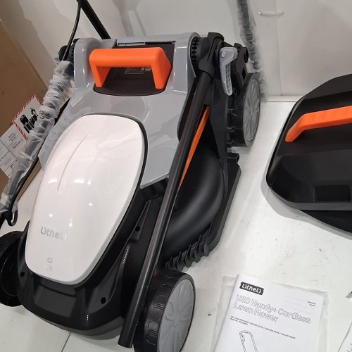 LITHELI CORDLESS LAWN MOWER WITH ADJUSTABLE HEIGHT - 16" - 20V - WHITE/GREY (MODEL: EGT010185) image 8