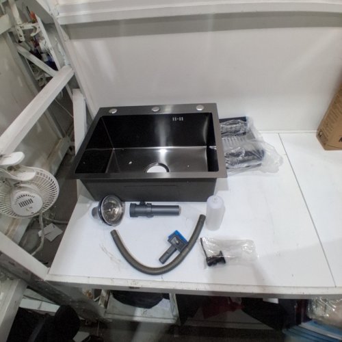 VOKIM DROP IN KITCHEN SINK WORKSTATION - 33" - STAINLESS STEEL BLACK (MODEL:B08P3Z7D73) image 2