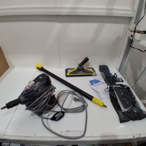 BISSELL 3-IN-1 POWERSTEAMER HEAVY DUTY STEAM MOP & HANDHELD CLEANER - GREY/YELLOW (MODEL: 2685B) image 4