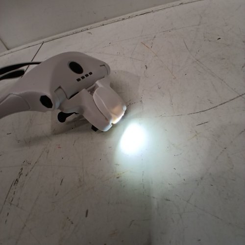 MAGNIFYING LED RECHARGEABLE EYEGLASSES BRACKET / HEADBAND - OSFM - WHITE image 2