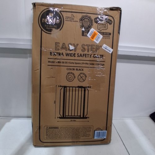 REGALO EASY STEP EXTRA WIDE SAFETY GATE - 29-49" X 30" - BLACK (MODEL: 1164 EB DS) image 4