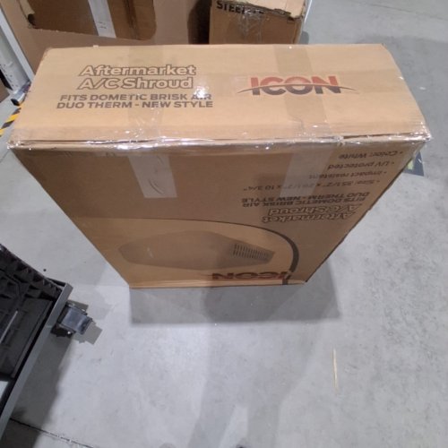 ICON AFTERMARKET RV DOMETIC BRISKAIR SHROUD AIR CONDITIONER SHROUD- 35.5" X 29.5" X 10.7" - POLAR WHITE (ITEM: 01544) image 4