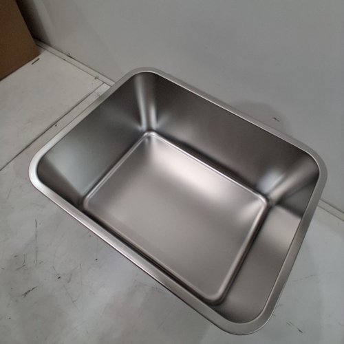 KUNWU STAINLESS STEEL PET LITTER BOX - 18" X 14" X 6" - SILVER image 3