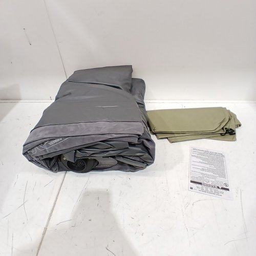INTEX DURABEAM DELUXE COMFORT PLUSH AIR MATTRESS WITH BUILT IN ELECTRIC PUMP - QUEEN - 18"H - GREY (MODEL: AP619D) image 3