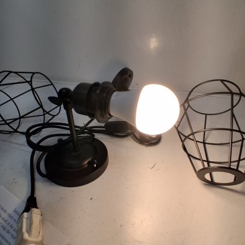 2PK PLUG IN INDUSTRIAL LOFT WALL SCONCE - BLACK image 2