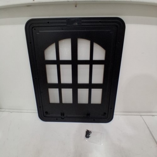 MORIKEY LARGE DOG SCREEN DOOR FLAP OPENING AND 4-WAY LOCKING ENTRY WAY PET DOOR -13" X 17" - BLACK image 2