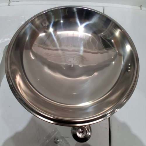 ROUND STAINLESS STEEL COOKING LID - 14.17" - SILVER image 2