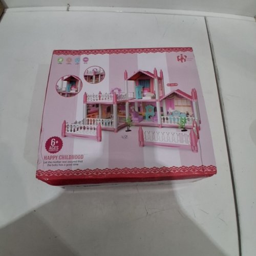 JUNWELL BUILDING BLOCK PALAYSET DOLL HOUSE WITH ACCESSORIIES - PINK/WHITE (MODEL: 462-05) image 7