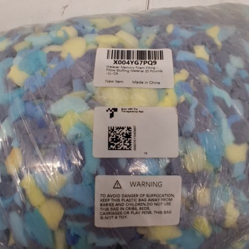 WELACER MEMORY FOAM PILLOW STUFFING MATERIAL - 20LBS - MULTICOLOR image 2