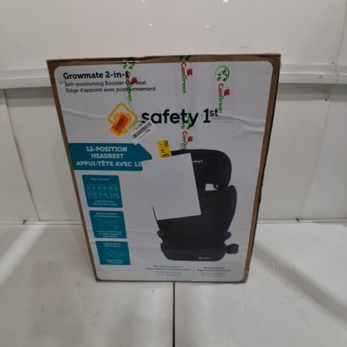 SAFETY 1ST 2-IN-1 LIGHTWEIGHT GROWMATE BELT-POSITIONING BOOSTER CAR SEAT WITH HIGH-BACK TO BACKLESS & ADJUSTABLE HEADREST- BLACK (MODEL:22267CHHR) image 5