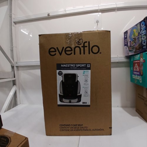 EVENFLO MAESTRO SPORT BOOSTER 2-IN-1 CAR SEAT - 40 - 110LB MAX - GRANITE (MODEL: 34912203C) image 8