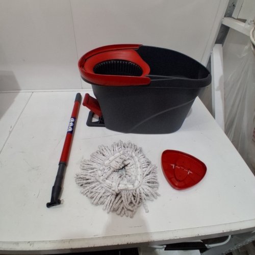 VILEDA EASY WRING RINSE CLEAN SPIN MOP AND BUCKET SYSTEM - 22" TO 36" - BLACK/RED/BLUE - (MODEL: 168467) image 2
