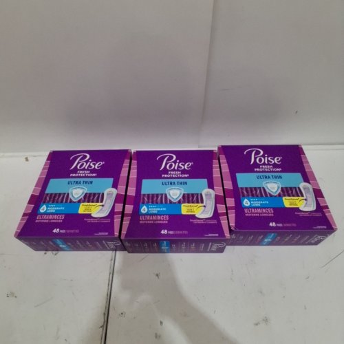 144PK POISE ULTRA THIN POSTPARTUM INCONTINENCE PADS - 4 DROP MODERATE ABSORBENCY - REGULAR LENGTH (MODEL: 53461) image 2