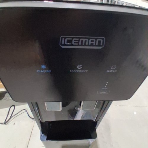 ICEMAN BY CHEFMAN BOTTOM LOADING WATER COOLER AND ICE MAKER *FRENCH VERSION* - FITS UP TO 19L WATER JUGS - MAKES 22LBS OF ICE - BLACK (MODEL: RJ56-DIS-CA-CO/1904495) image 2