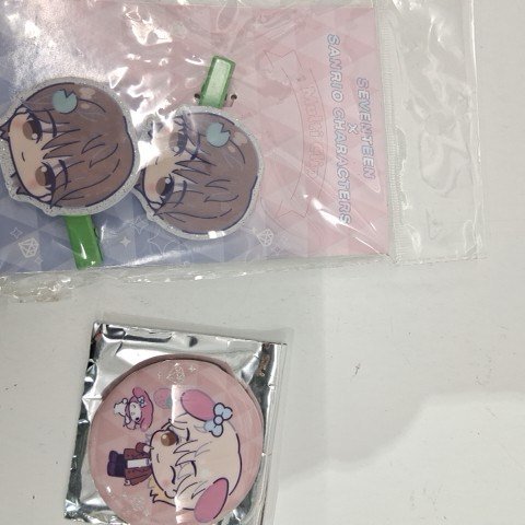 3PC SEVENTEEN CHARACTER KEYCHAINS AND HAIR PINS - ASSERTED COLORS image 2