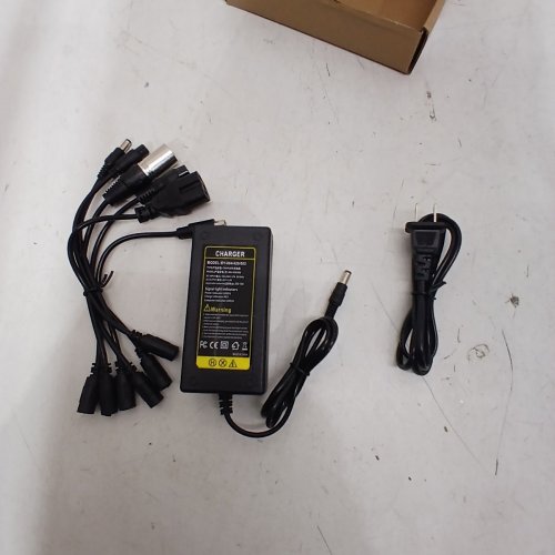 ELECTRIC SCOOTER CHARGER WITH UNIVERSAL 7 PLUGS - 42V - BLACK (MODEL: BY-084/420/002) image 2