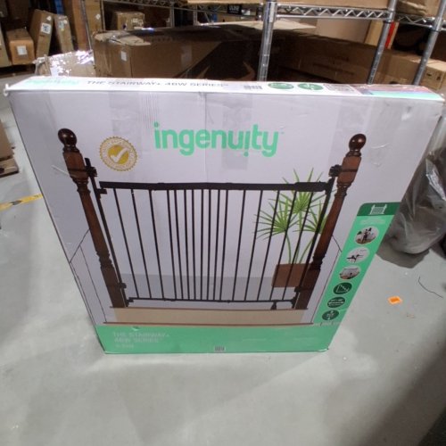INGENUITY THE STAIRWAY+ 46W SERIES PET/BABY GATE - 32.5" X 31"-46" - BLACK (MODEL: 17171) image 4